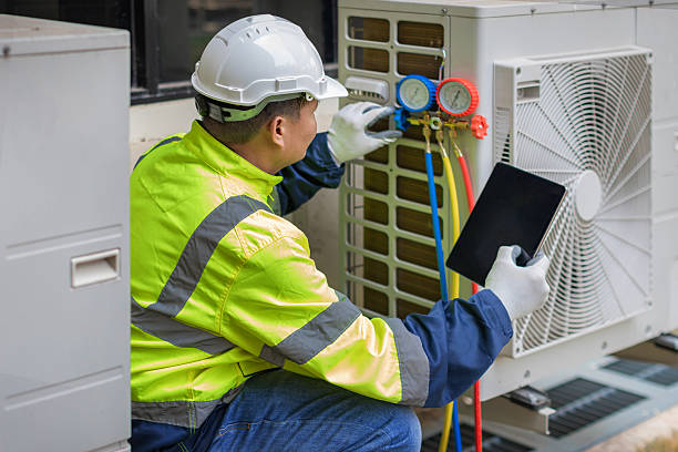 Professional Hvac technician working in Monticello, WI